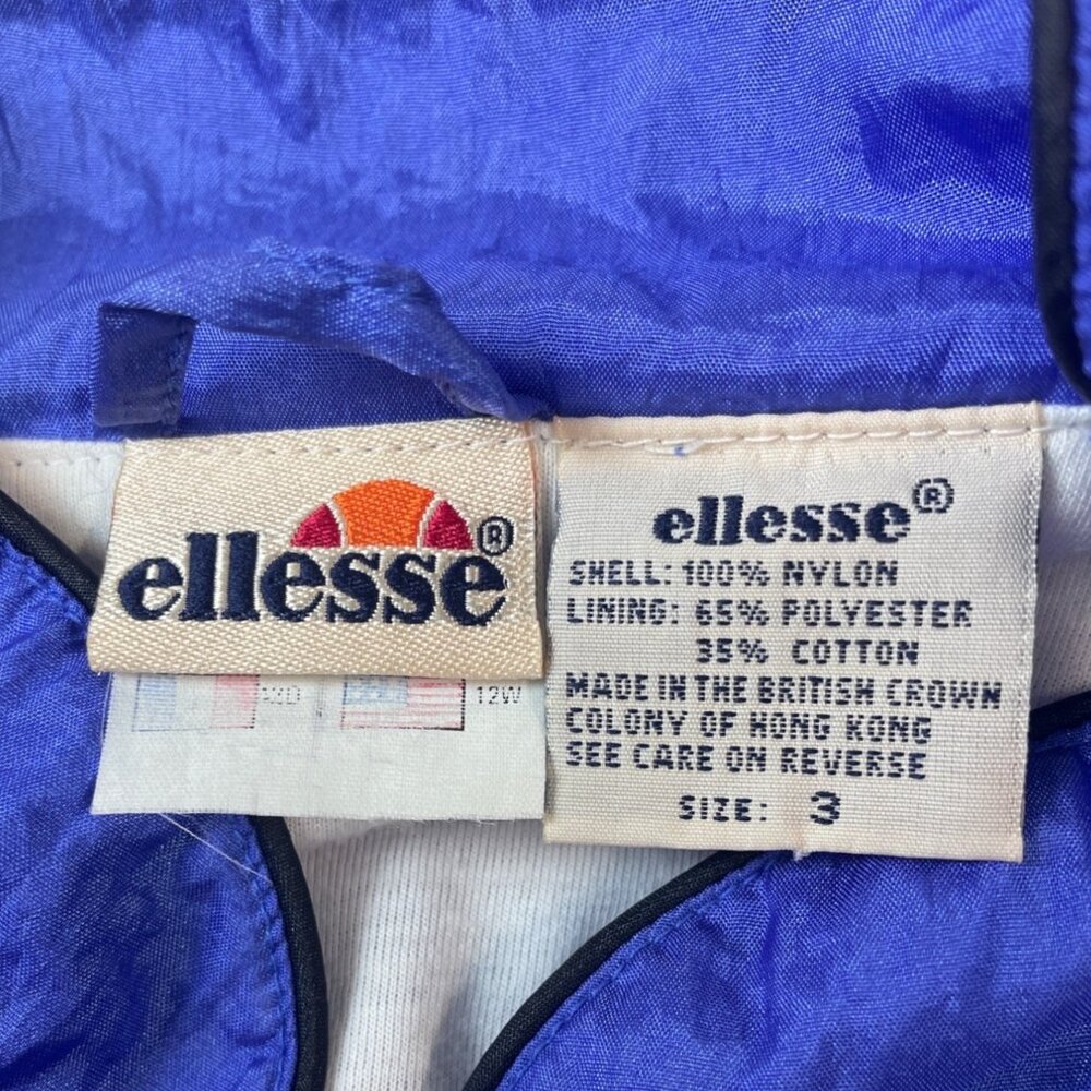 Vintage Ellesse Women's White And Blue Polka Dots Tracksuit Sz 12 View 6